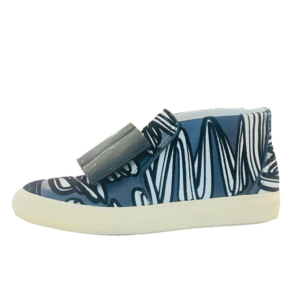 Pierre Hardy blue, white and black trainers